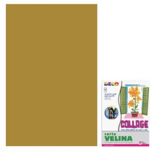 Carta velina 50x76 cm - busta 24 fogli - 20 g/m² Deco Marrone 05320-0