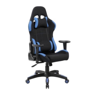 Poltrona gaming per adulti Serena Group Indianapolis L72 x P57,5 x H124-134 cm - Nero-Azzurro-0