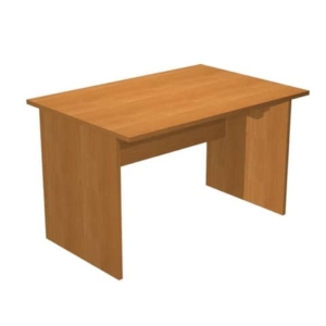 Scrivania Artexport Presto 120x80xh.72 cm - fianchi a pannello - spessore piano 22 mm - Noce chiaro-0