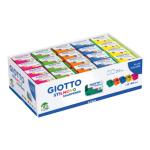 Temperamatite GIOTTO Stilnovo Sharpener 1 foro - colori assortiti fluo (conf.60)-0