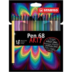 Pennarelli Stabilo Pen 68 arty - tratto 1 mm - colori assortiti (conf.18 pezzi)-0