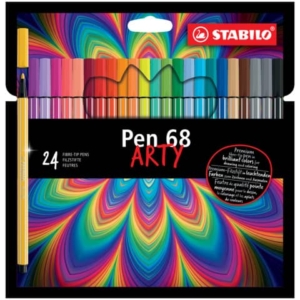 Pennarelli Stabilo Pen 68 arty - tratto 1 mm - colori assortiti (conf.24 pezzi)-0
