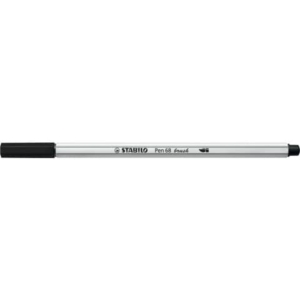 Pennarello Stabilo Pen 68 brush - punta a pennello - M 1 mm Nero-0