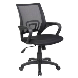 Sedia operativa con braccioli Serena Group St. Louis schienale in rete Nero - rivestimento tessuto Nero-0