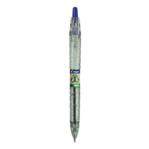 Penna a sfera a scatto Pilot ecoball B2P ricaricabile - punta 1 mm - inchiostro a base d'olio - blu-0