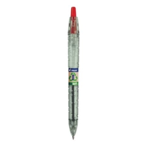 Penna a sfera a scatto Pilot ecoball B2P ricaricabile - punta 1 mm - inchiostro a base d'olio - Rosso-0