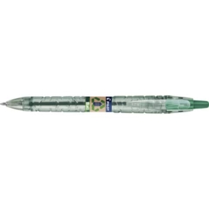 Penna a sfera a scatto Pilot ecoball B2P ricaricabile - punta 1 mm - inchiostro a base d'olio - Verde-0