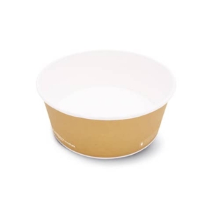 Contenitore Fast Food Scatolificio del Garda S80 Biopol laminato Biopolimero - Avana - ø150xh.61 mm (conf.50)-0