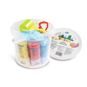 Panetti pasta soffice da modellare Primo Easydò 100 g - secchiello 10 colori assortiti più accessori-0