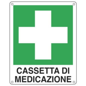 Cartello d'emergenza 16x21 cm Cartelli Segnalatori "Cassetta di medicazione'' E20113W-0