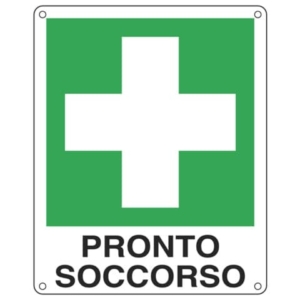 Cartello d'emergenza 12x14,5 cm Cartelli Segnalatori "Pronto soccorso'' E20101K-0