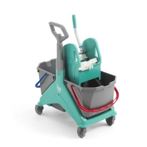 Carrello per pulizie TTS Nickita Tec - 25 + 25 litri - Verde -0