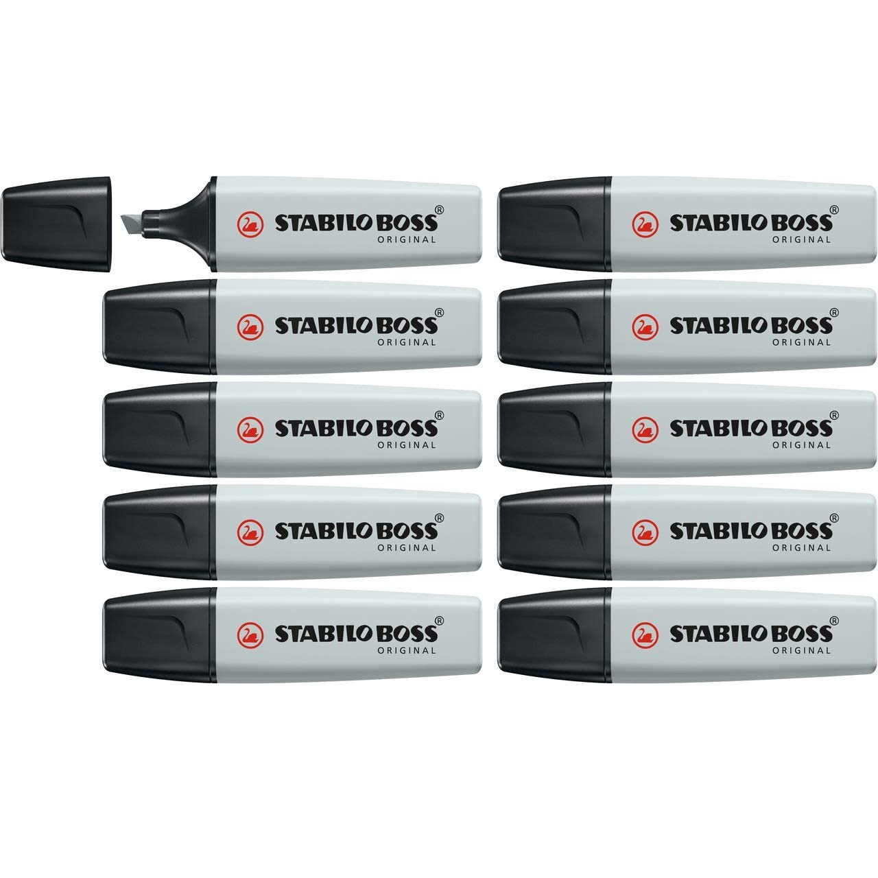 Evidenziatore Stabilo Boss Original Pastel 2-5 mm - Grigio polvere (conf.10)-0 - Loveoffice