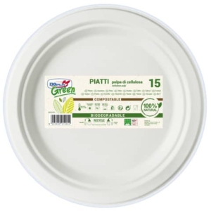 Piatti in polpa di cellulosa D.317mm Dopla Pizza (conf.15)-0