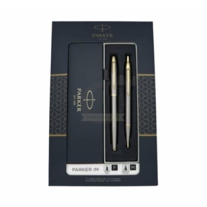 Gift set Duo Parker - penna a sfera IM black GT + penna roller tratto M - inchiostro Blu (set 2 pezzi)-0