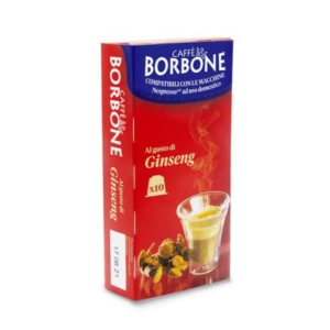 Capsule di preparato solubile per caffè al latte e ginseng 6,5 gr compatibili Caffe Borbone Nespresso (conf.10)-0