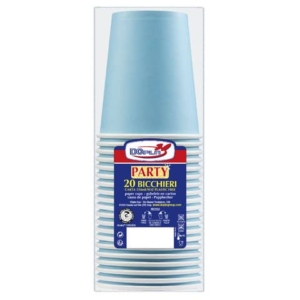 Bicchieri carta WD 250ml Dopla Green Azzurro (conf.20)-0