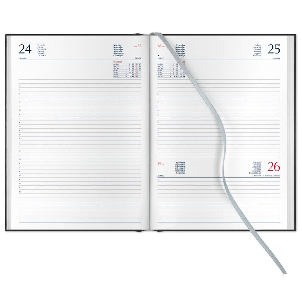 Agenda 2024 Giornaliera S/D 17x24 cm Madrid Rosso inglese-185891 - Loveoffice