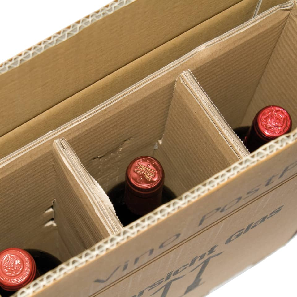 Scatole per bottiglie Wine Pack Bong tre bottiglie - 30,5x10,8x36,8 cm (conf.10)-185968 - Loveoffice