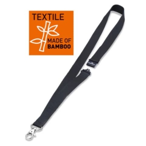 Cordoncini in tessuto ECO con moschettone Durable Nero - 8240-01 (conf.10)-0