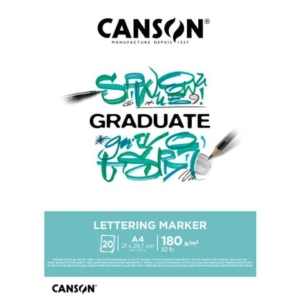 Blocco GRADUATE Lettering Marker A4 20 fogli - 180 g/m² Canson Bianco C31250P026-0