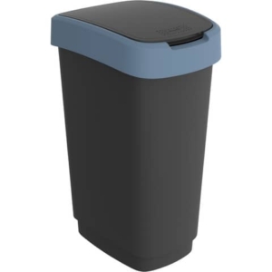 Cestino gettacarte Rotho Twist con coperchio basculante 50 litri - mistletoe Verde-0