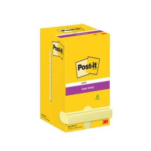 Foglietti riposizionabili Super Sticky Notes Post-it® Giallo Canary - 76x76 mm 12 blocchetti da 90 ff - 7100290155-0