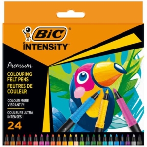 Pennarelli con grip BIC Intensity Premium tratto 0,73 mm - colori assortiti (conf.24)-0