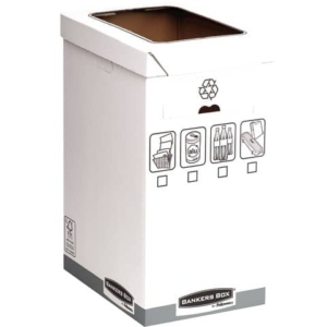 Cestino per rifiuti System in cartone certificato FSC - 55-90 litri Fellowes Blu e Bianco - 0193201-0