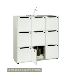 Contenitore 9 caselle a giorno Maximail 119x40xh.121,6 cm Artexport Grigio alluminio - 9MaxM/5-0