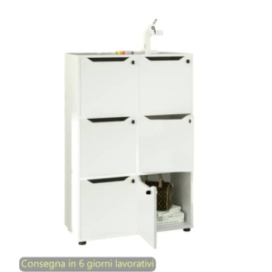 Contenitore 6 caselle a giorno Maximail 80x40xh.121,6 cm Artexport Bianco 6MaxM/3-0