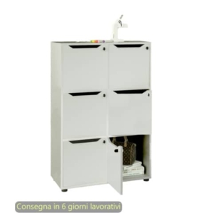 Contenitore 6 caselle a giorno Maximail 80x40xh.121,6 cm Artexport Grigio alluminio - 6MaxM/5-0