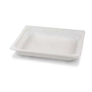 Vassoi gastronomia in PP Bianchi - 2500 ml - 65g - Prof 320x265x40mm 30421 (conf.65)-0