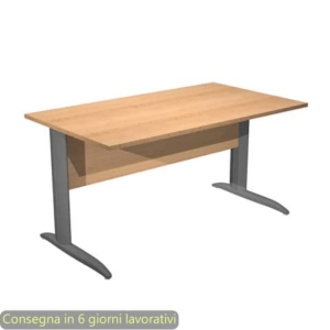 Scrivania piano Faggio 140x80xh.72 cm gamba a L in metallo Antracite opaco linea Presto Artexport - 002K2/6/AF-0