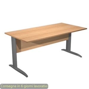 Scrivania piano Faggio 160x80xh.72 cm gamba a L in metallo Antracite opaco linea Presto Artexport - 003K2/6/AF-0