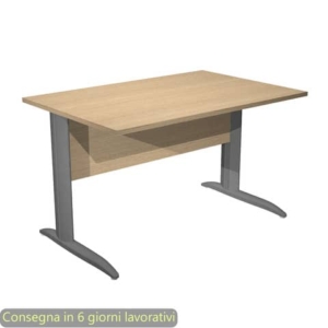 Scrivania piano Rovere 120x80xh.72 cm gamba a L in metallo Antracite opaco linea Presto Artexport - 004K2/C/AF-0