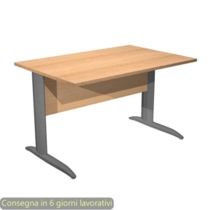 Scrivania piano Faggio 120x80xh.72 cm gamba a L in metallo Antracite opaco linea Presto Artexport - 004K2/6/AF-0
