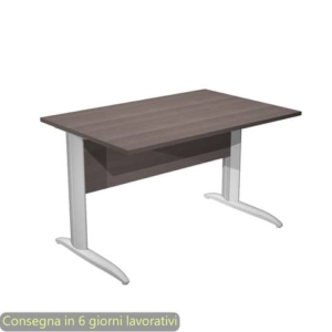 Scrivania piano Frassino toscano 120x80xh.72 cm gamba a L metallo Grigio alluminio Presto Artexport - 004K2/F/AA-0
