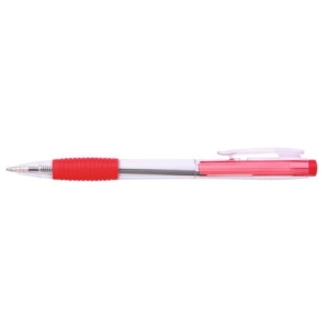 Penne a sfera a scatto ricaricabili Office Products punta 0,7 mm - Rosso - 17015611-04 (conf.50)-0