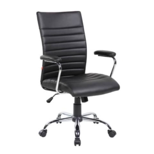 Poltrona direzionale Serena Group San Francisco in PU con braccioli - Nero E8234MK-0