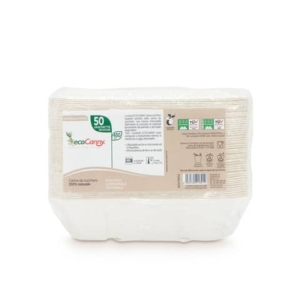 Vaschetta patatine bio-compostabile ecoCanny Take Away Bianco 173x123x40 mm - ECO-T12PCA (conf.50)-0