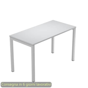 Scrivania piano Grigio 120x60xh.72,5 cm gamba a ponte in metallo Grigio linea Presto Venere Plus Artexport - 654/9-0