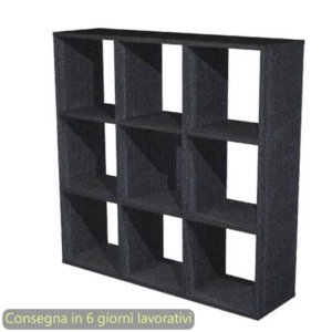 Libreria componibile Maxicolor 9 caselle 104x29,2xh.103,9 cm Artexport Nero 9MaxC/8-0
