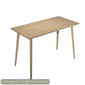 Tavolo alto Woody 160x80xh.105 cm con gambe Rovere Artexport piano Rovere 6403-DKC-C-AQ-0
