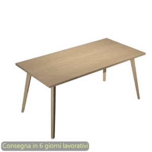 Scrivania piano Rovere 160x80xh.74,4 cm gamba rastremata in legno Rovere linea Woody Artexport - 6403-DKA-C-AQ-0