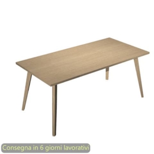 Scrivania piano Rovere 180x80xh.74,4 cm gamba rastremata in legno Rovere linea Woody Artexport - 6405-DKA-C-AQ-0
