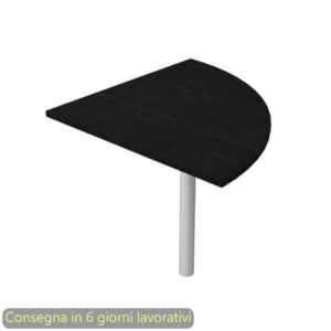 Raccordo angolare 90° gamba Grigio all. per scrivanie Presto 80x80xh.69,5 cm Artexport Nero venato frassino-0