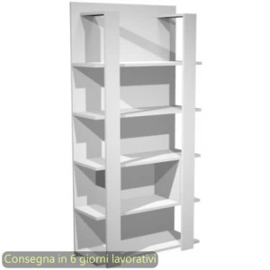 Libreria alta a giorno 5 ripiani 100x38,6xh.198 cm Artexport Bianco 15110/3-0