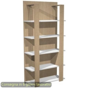 Libreria alta a giorno 5 ripiani 100x38,6xh.198 cm Artexport Rovere/Bianco - 15110/C3-0