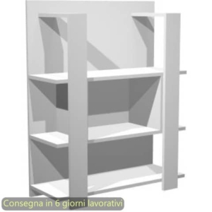 Libreria media a giorno 3 ripiani 100x38,6xh.123,6 cm Artexport Bianco 15115/3-0